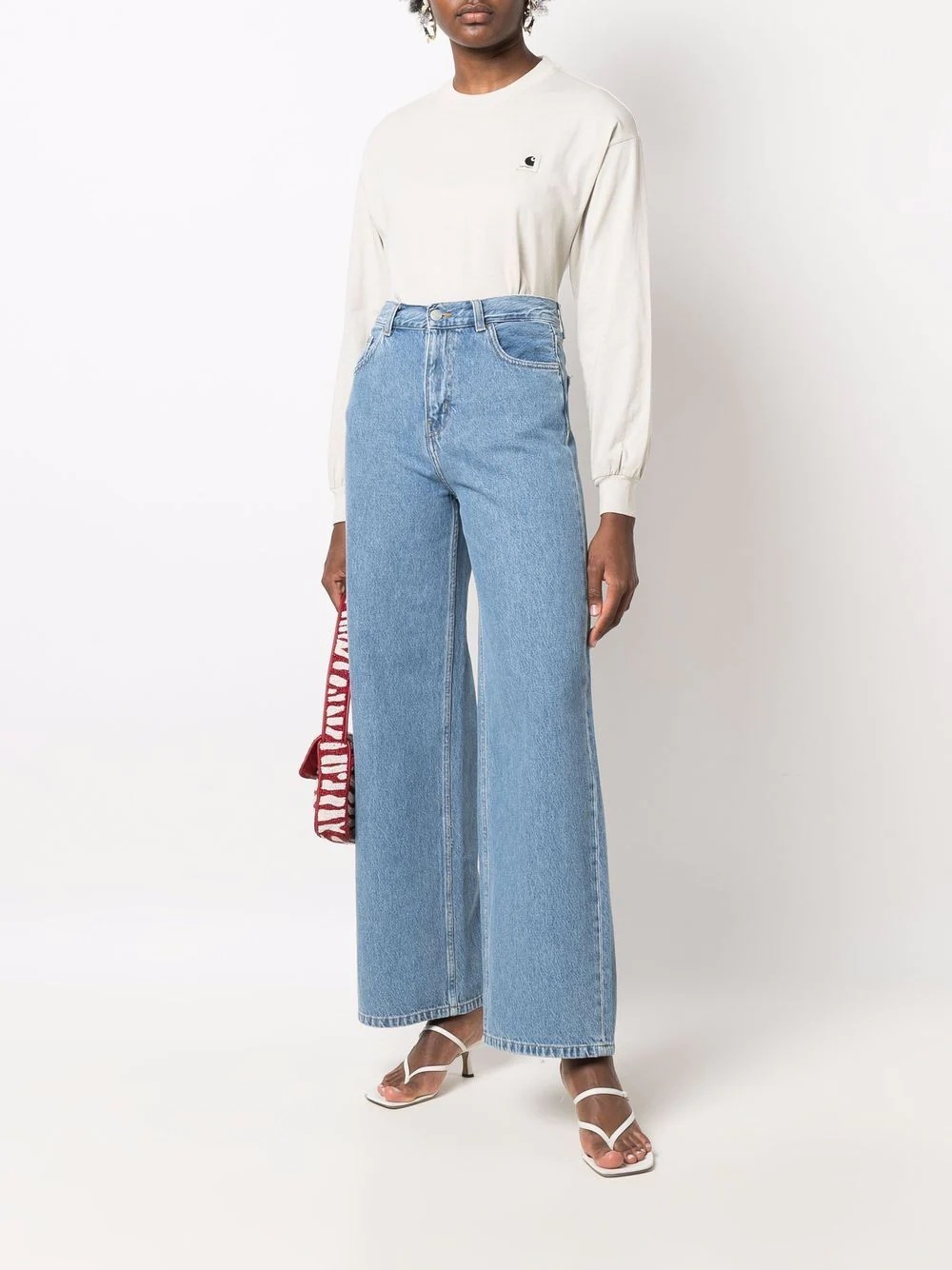 logo-patch straight-leg jeans - 2