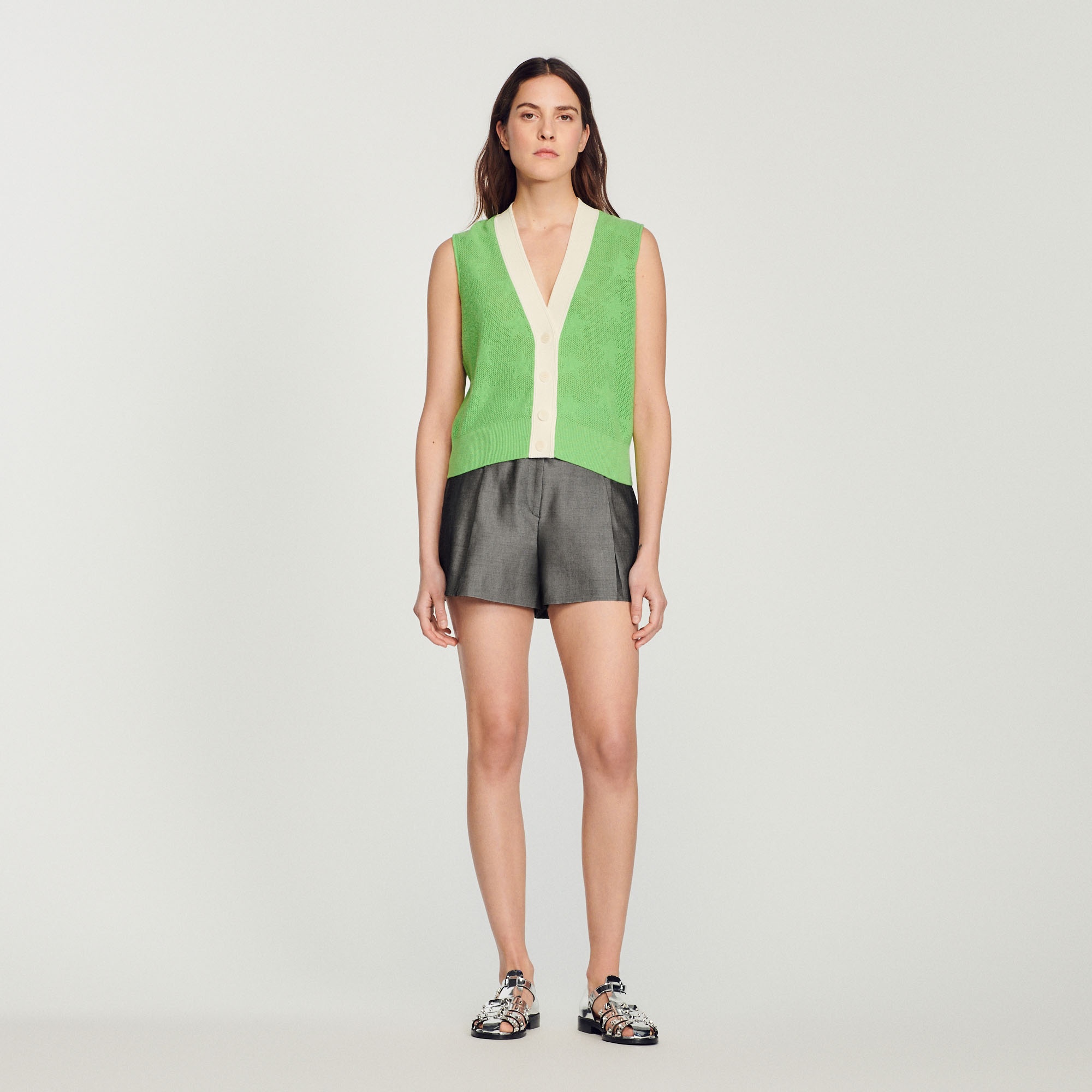Sleeveless cardigan - 3
