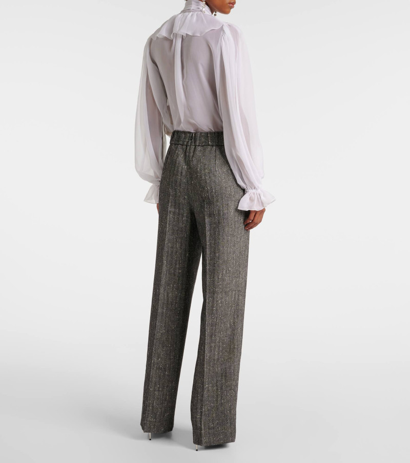 High-rise wool-blend wide-leg pants 3