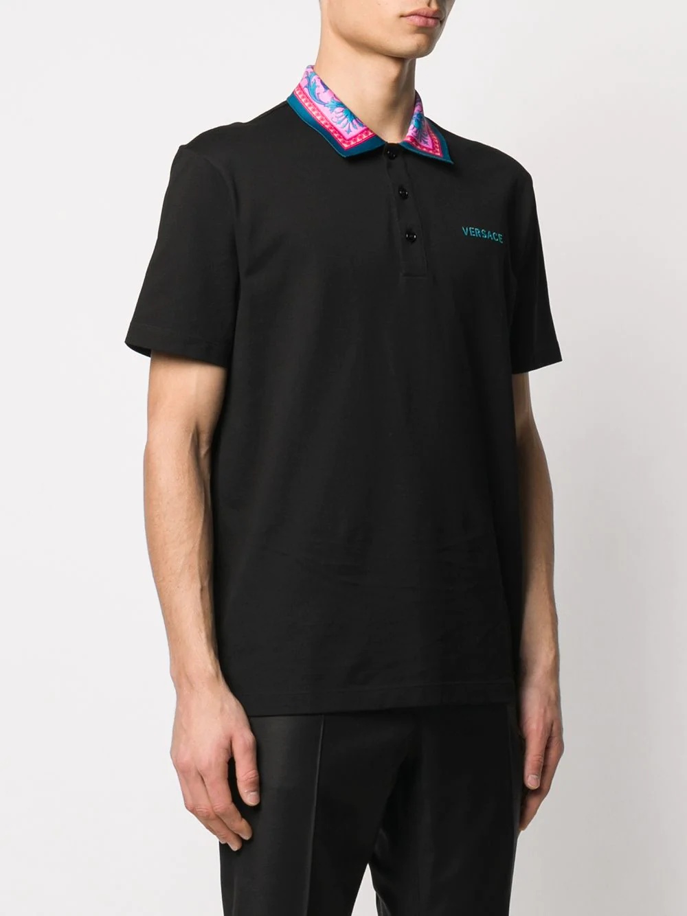 embroidered logo polo shirt - 3