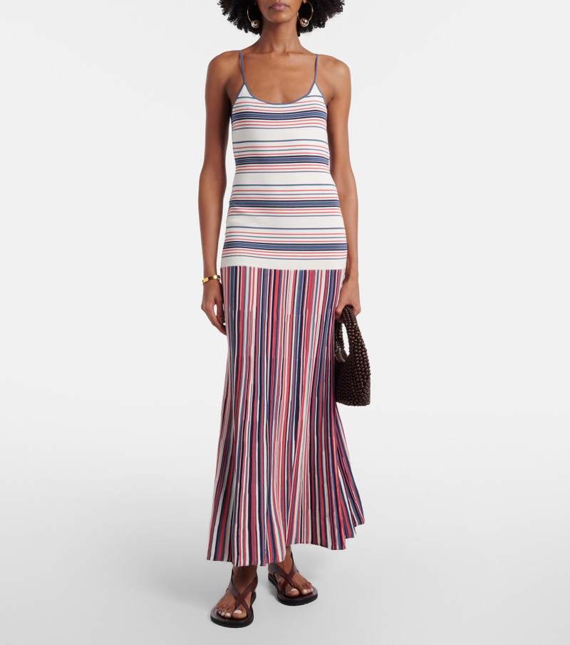 FAITHFULL Citara striped cotton-blend maxi dress outlook