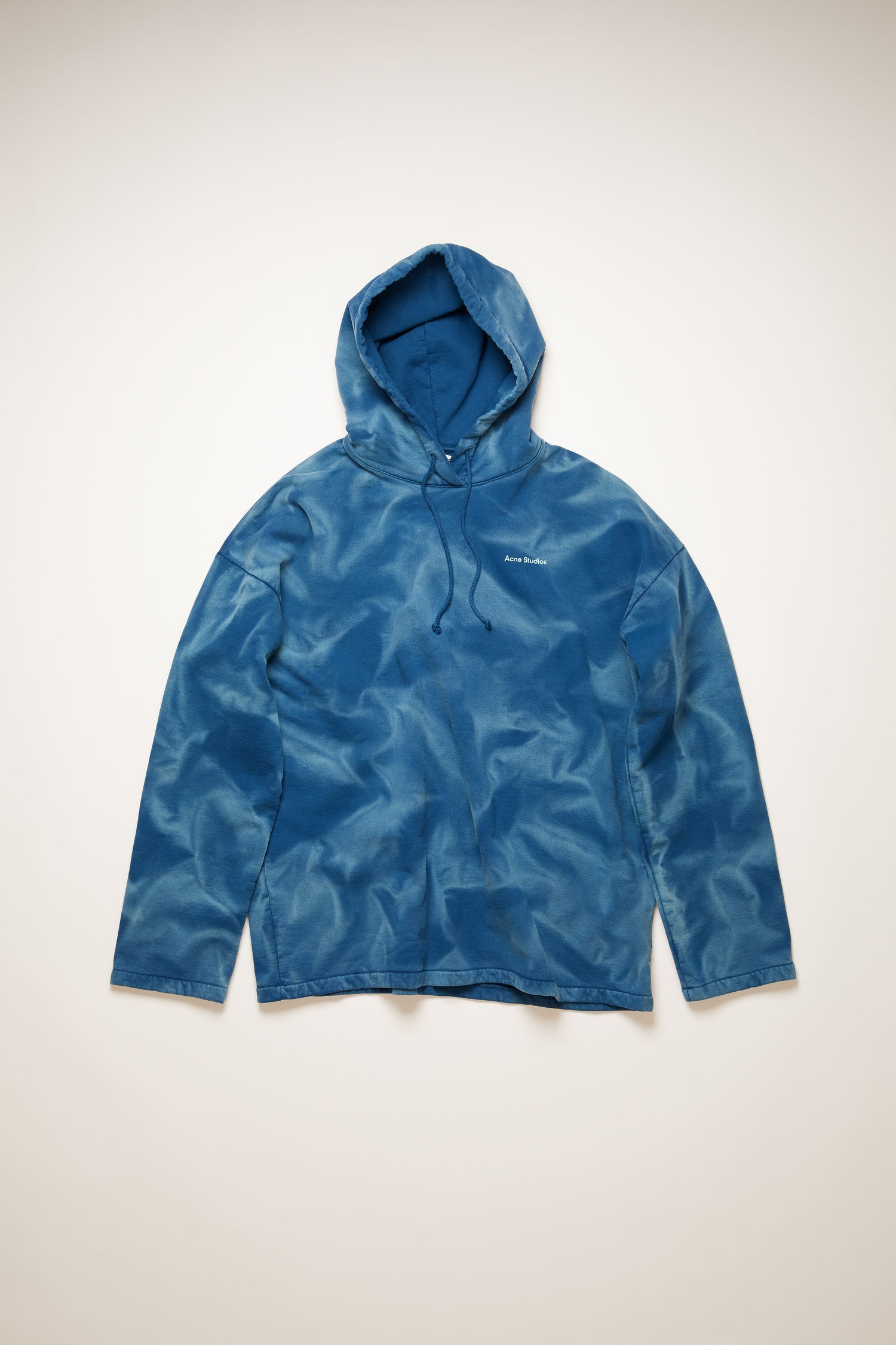 Spray-paint hooded sweatshirt deep blue - 1