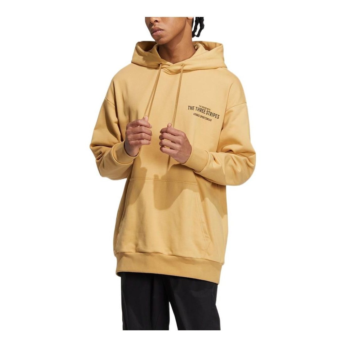 adidas logo hoodie 'Yellow' IB2733 - 1