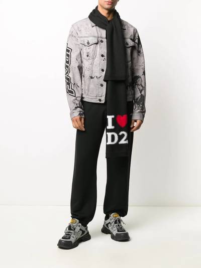 DSQUARED2 logo embroidered scarf outlook