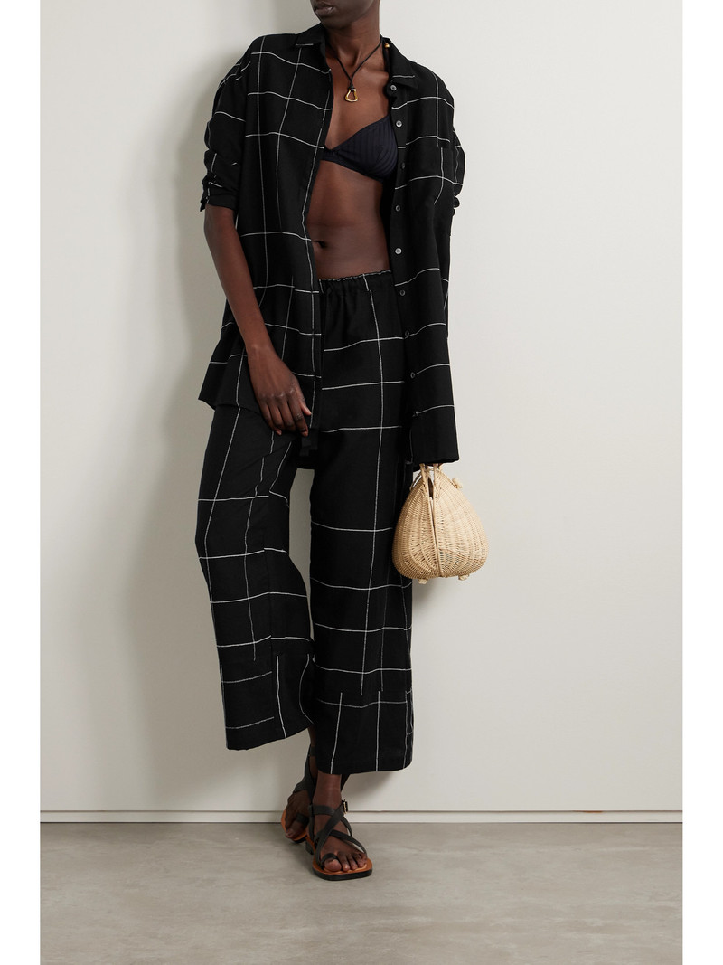 lemlem + Net Sustain Mariam Checked Cotton-blend Shirt outlook