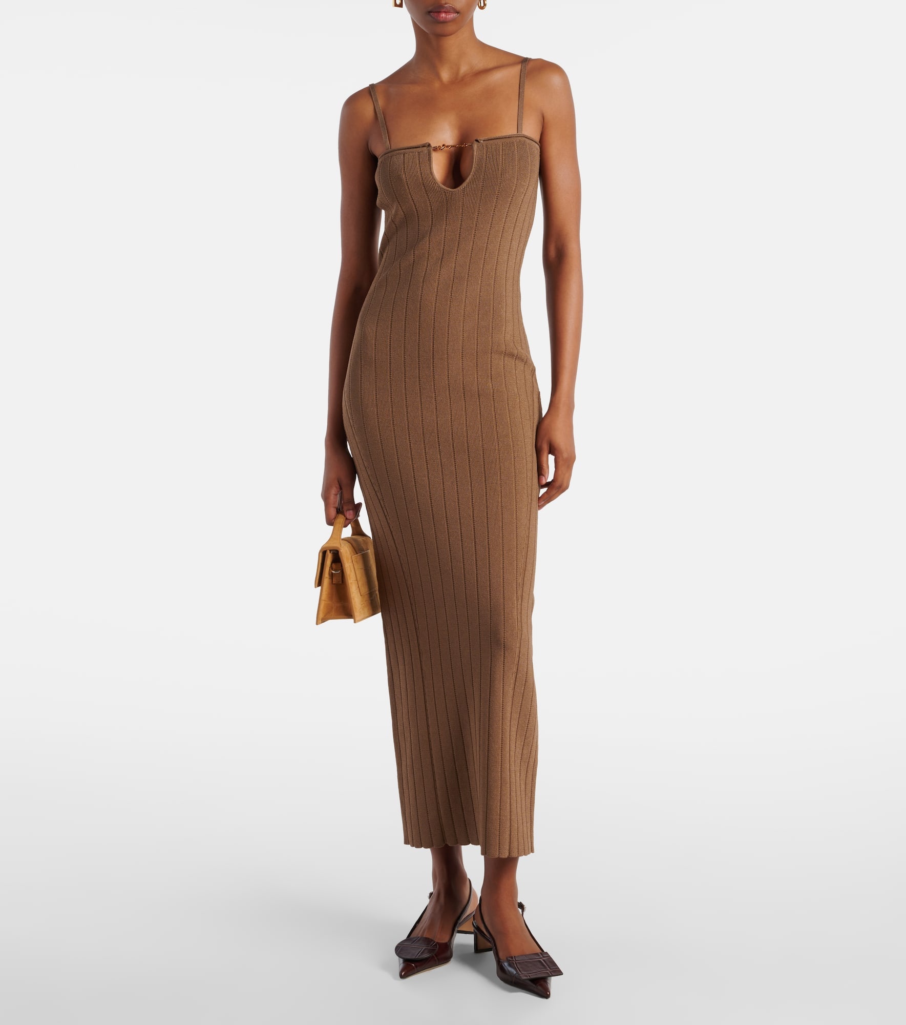 Sierra ribbed-knit midi dress - 2
