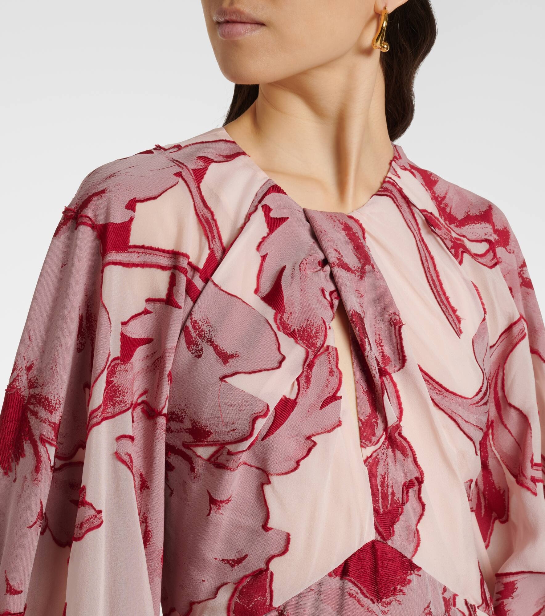 Eve-Ning floral silk-blend gown - 4