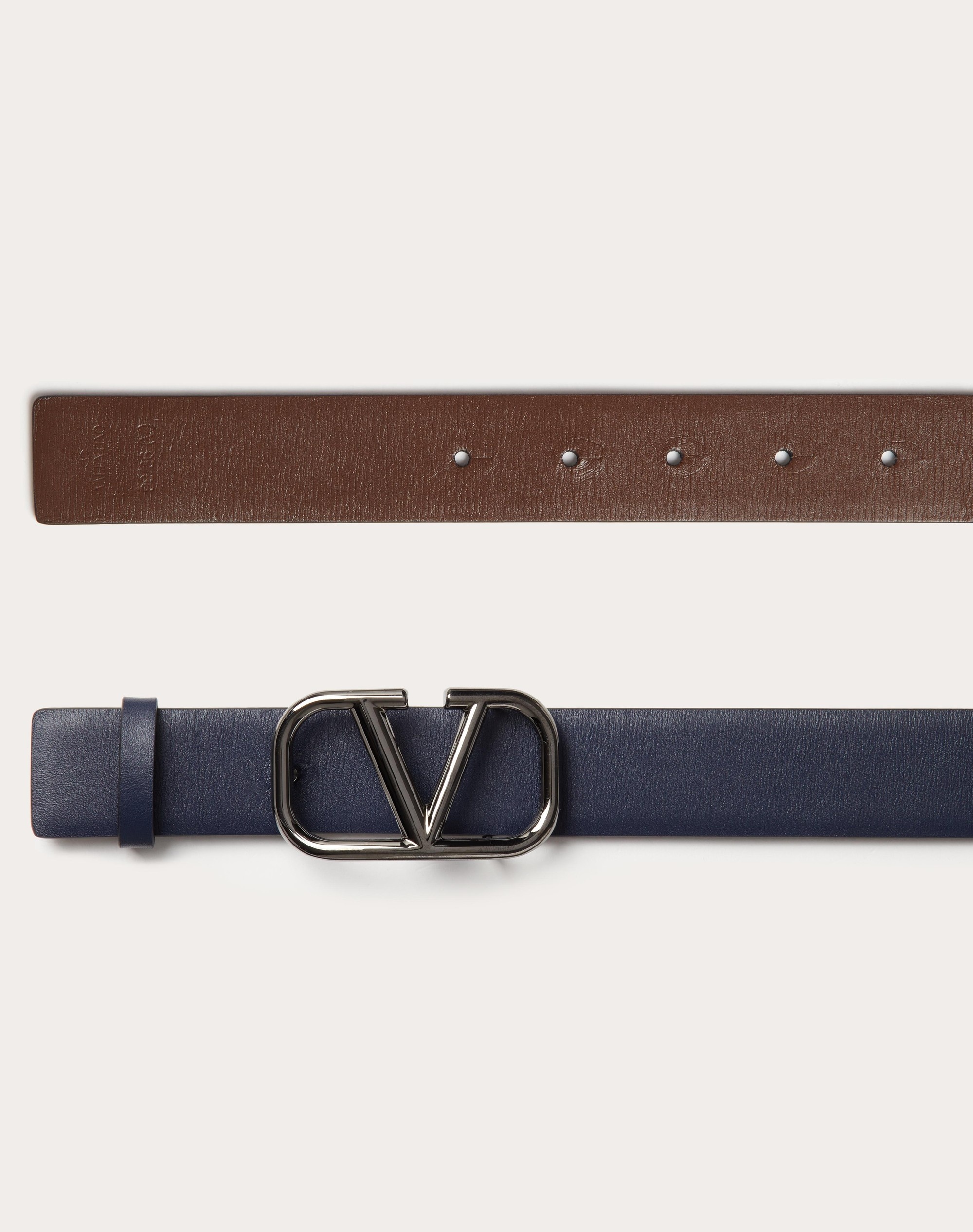 VLOGO SIGNATURE REVERSIBLE CALFSKIN BELT 30 MM / 1.1 IN. - 3