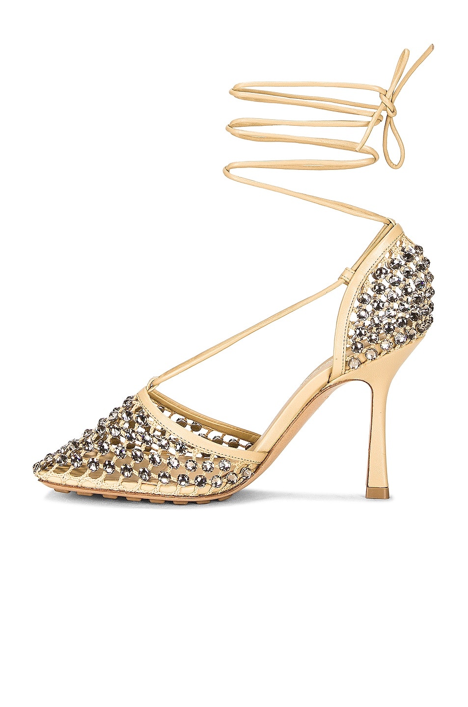 Sparkle Stretch Lace-Up Sandals - 5