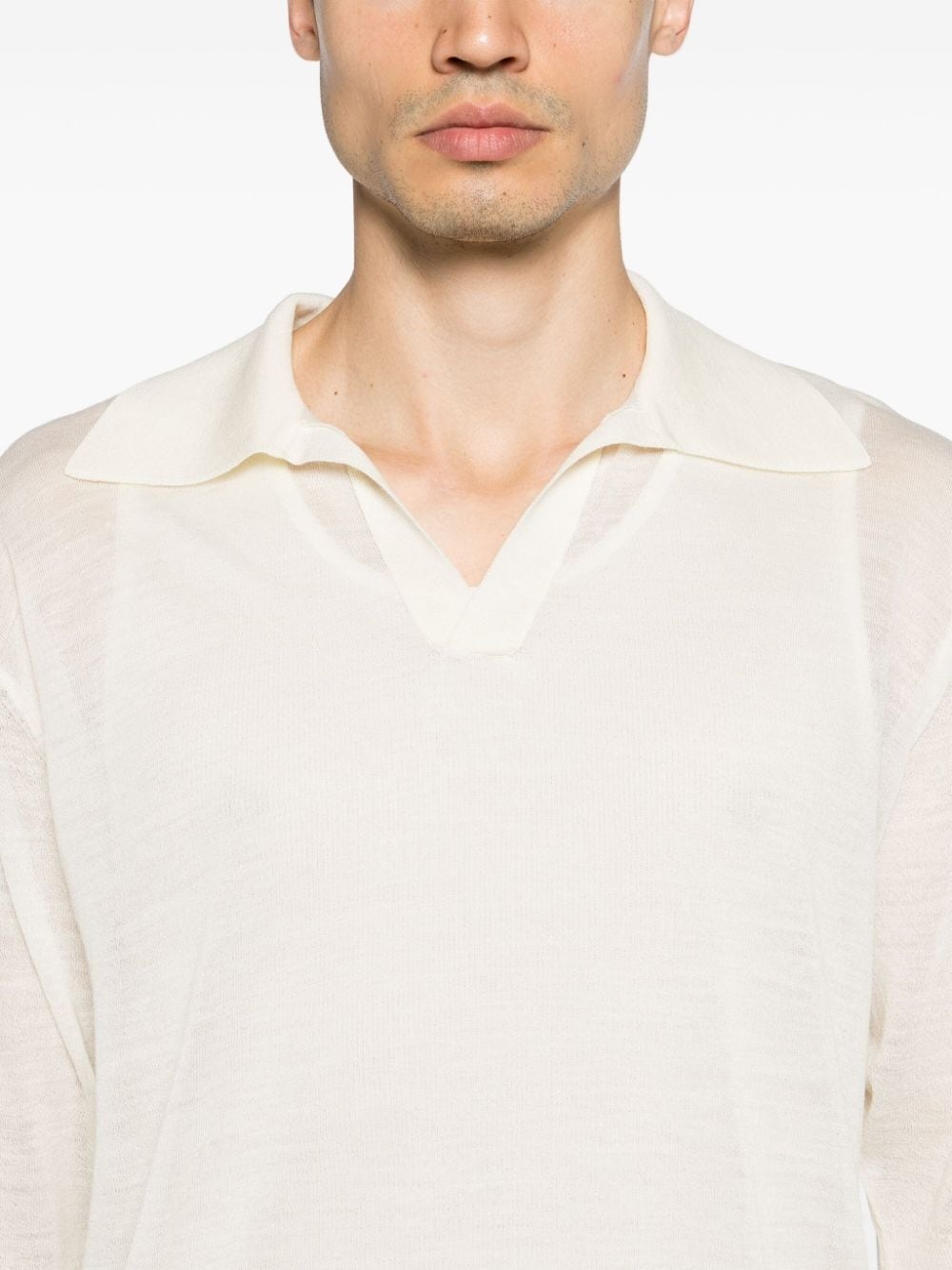mÃ©lange wool-blend polo shirt - 5