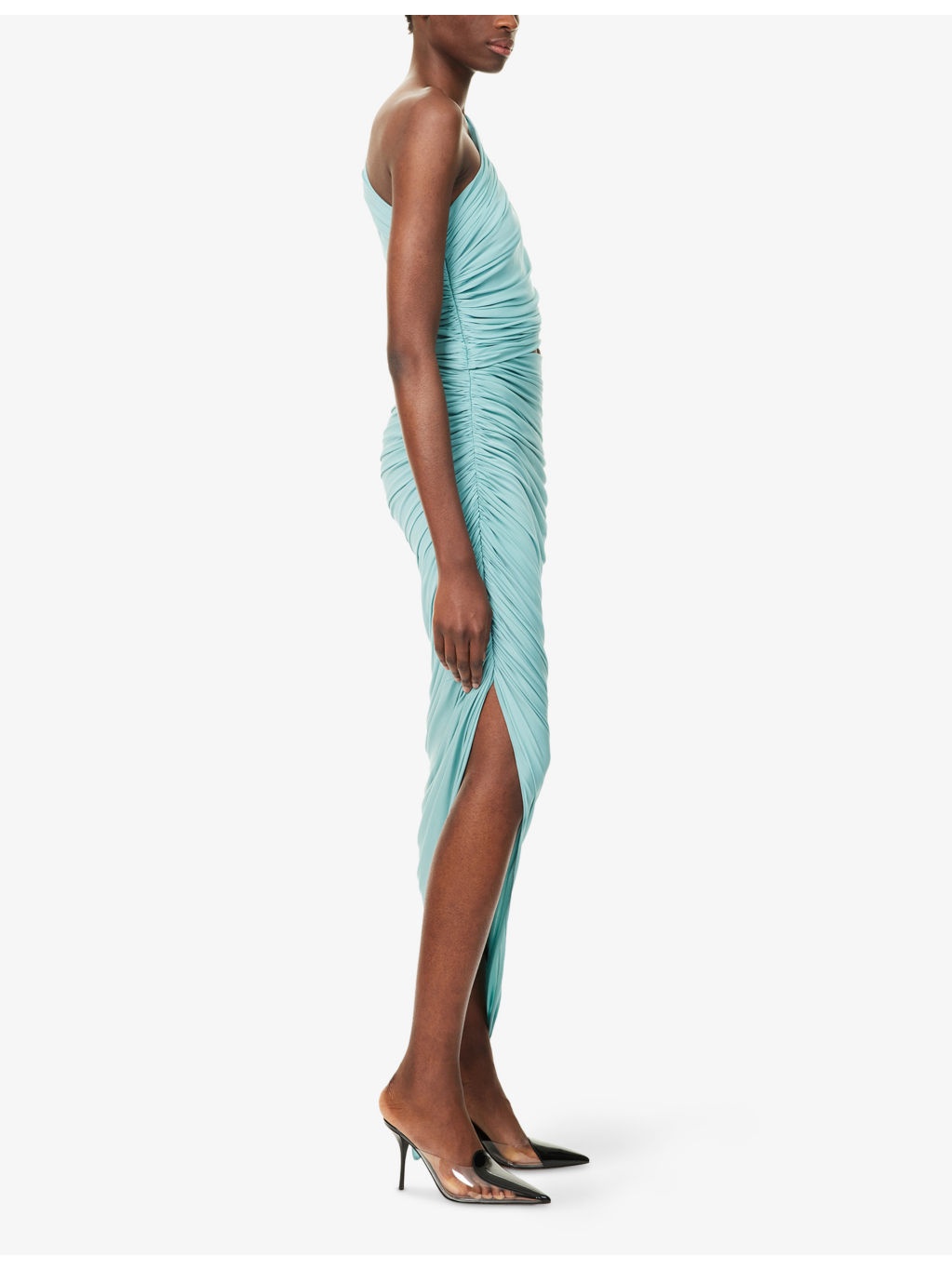 Cut-Out Draped Stretch-Woven Maxi Dress - 3