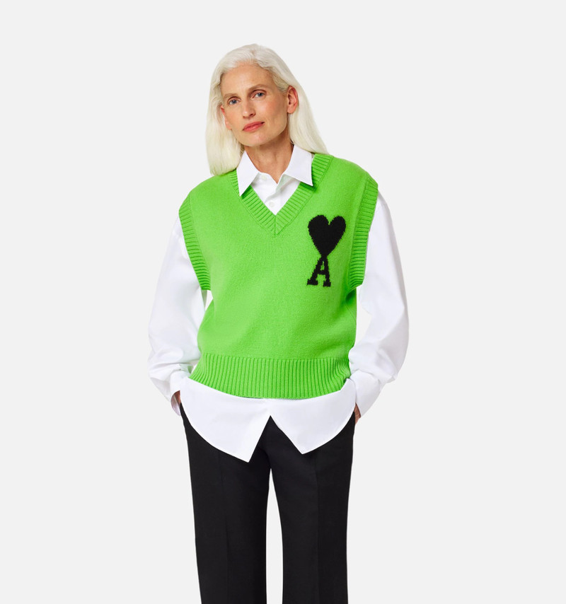 AMI Paris Ami De Coeur Sleeveless Sweater outlook