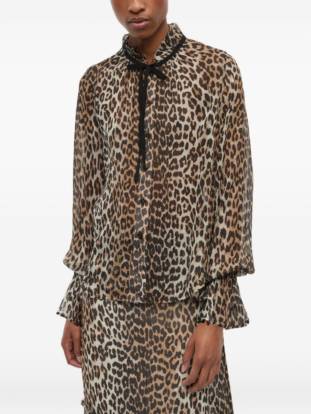 leopard-print blouse - 3