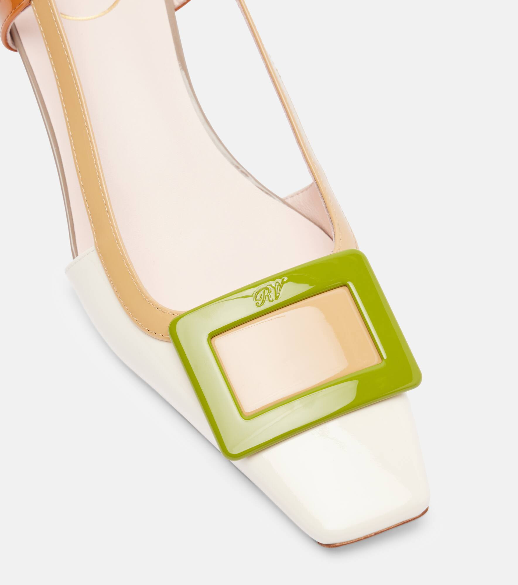 Belle Vivier 45 leather slingback pumps - 5