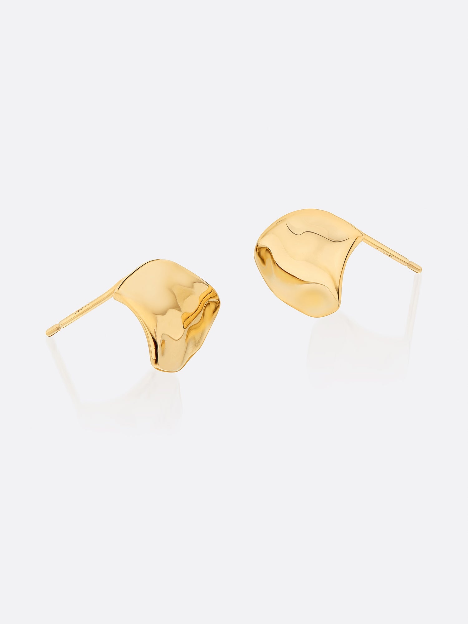 Golden Waves Molten Cuff Earrings - 4