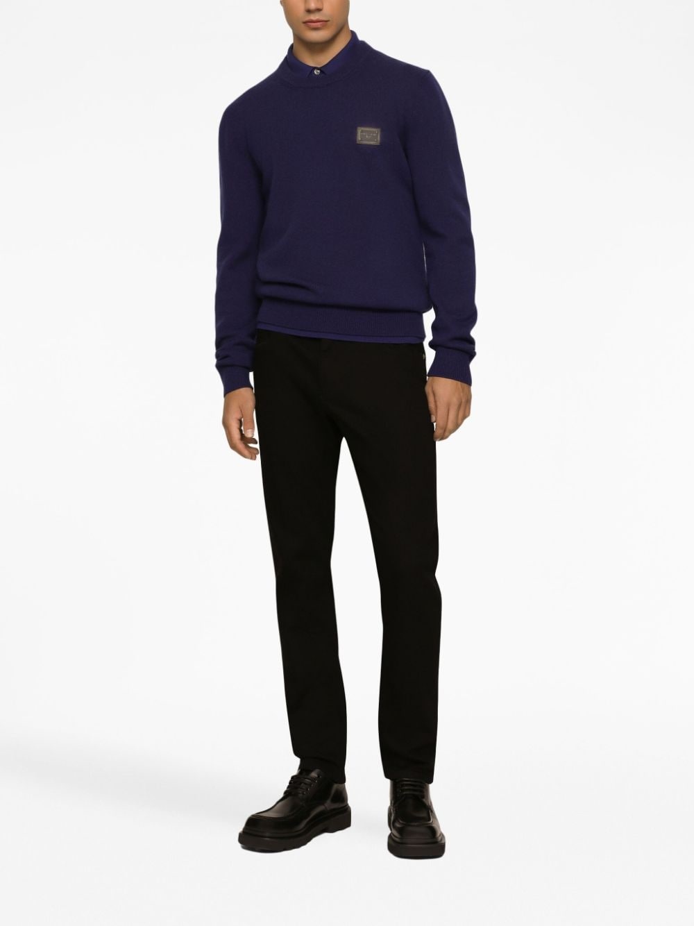 logo-plaque slim-fit jeans - 2