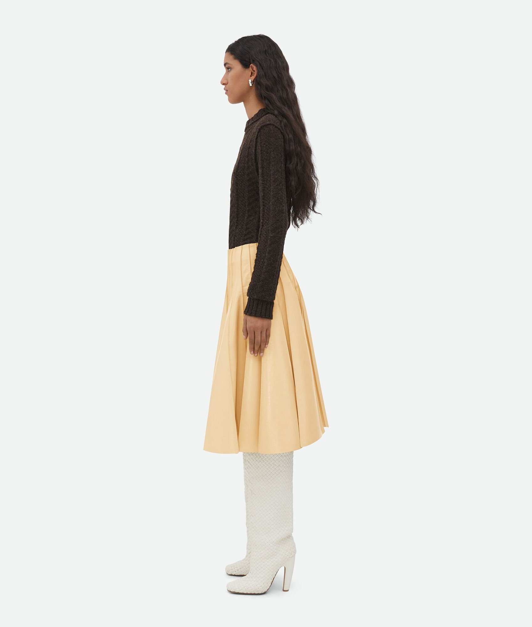 Leather Plissé Maxi Skirt - 2