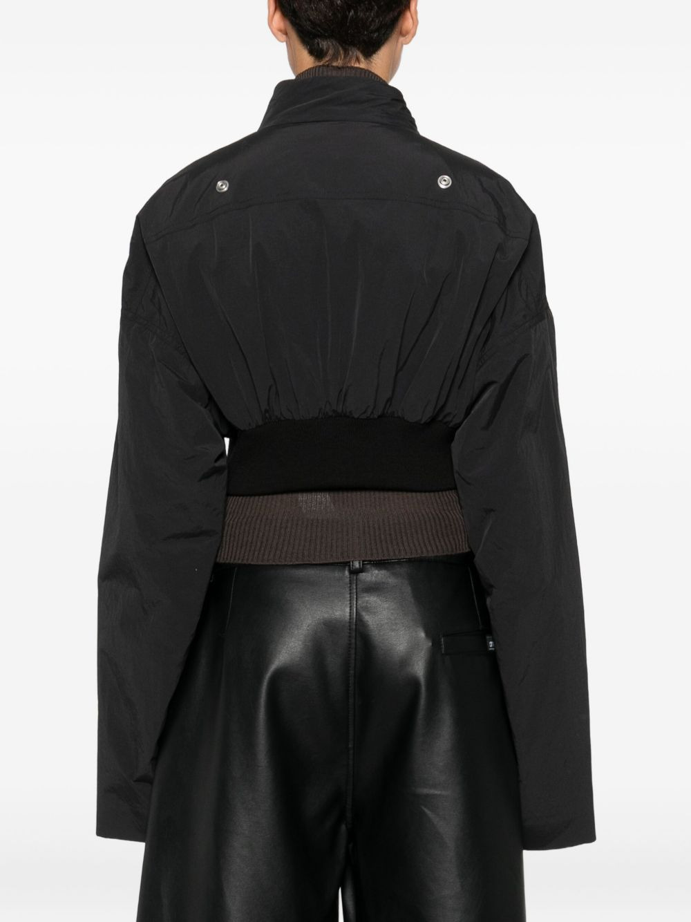 double-breasted cropped jacket - 4