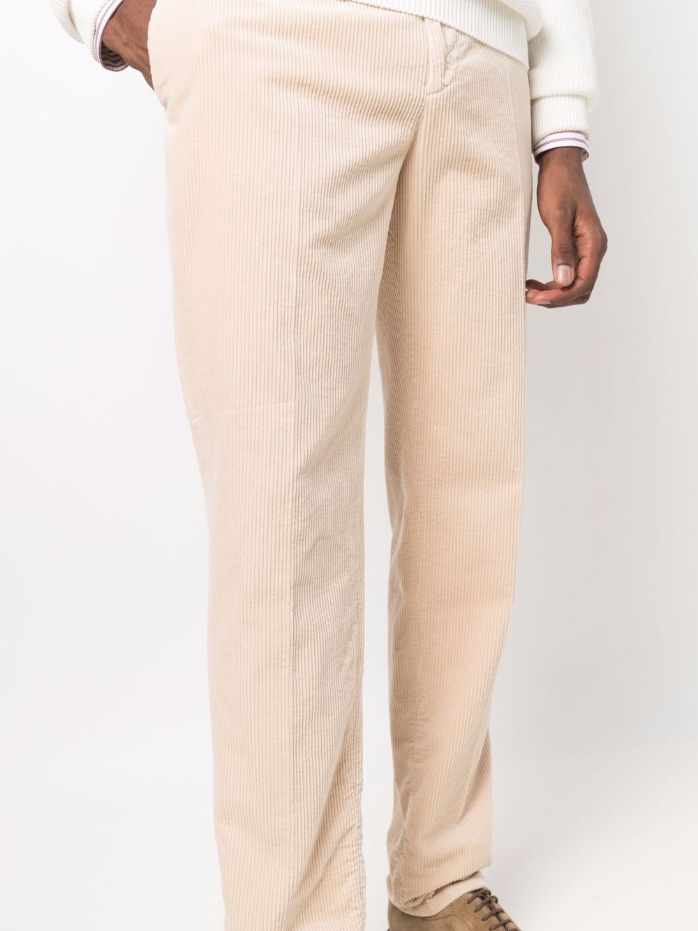 slim-cut chino trousers - 5