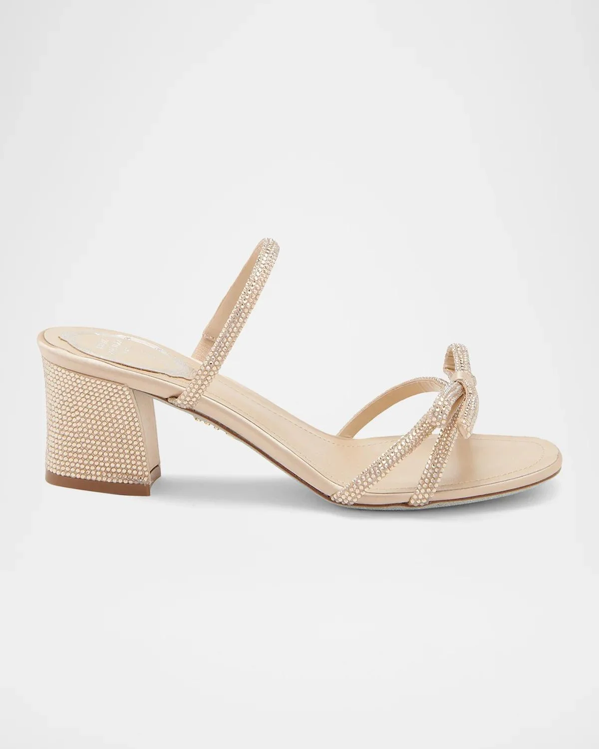 Embellished Satin Sandals - 1
