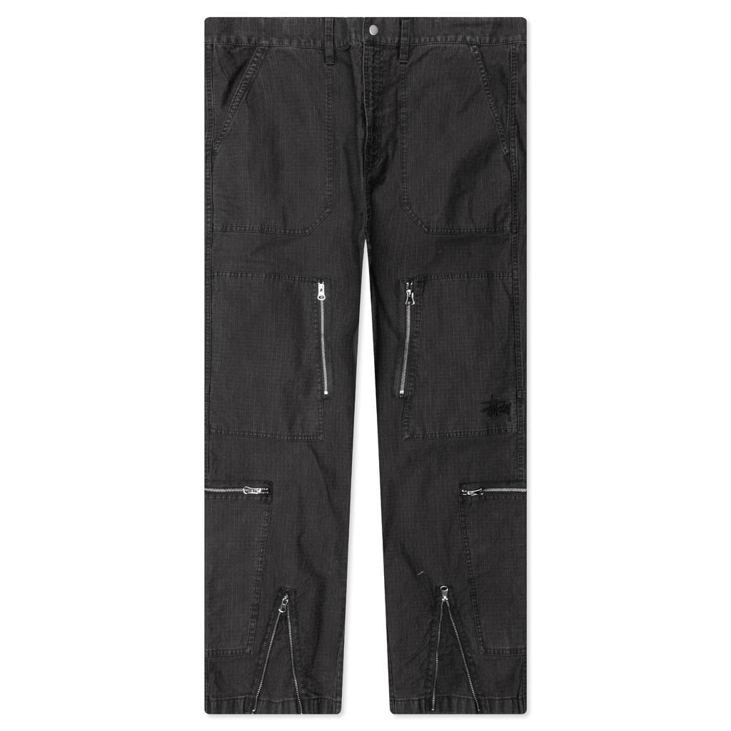 FLIGHT PANT RIPSTOP PIGMENT DYED - BLACK - 1