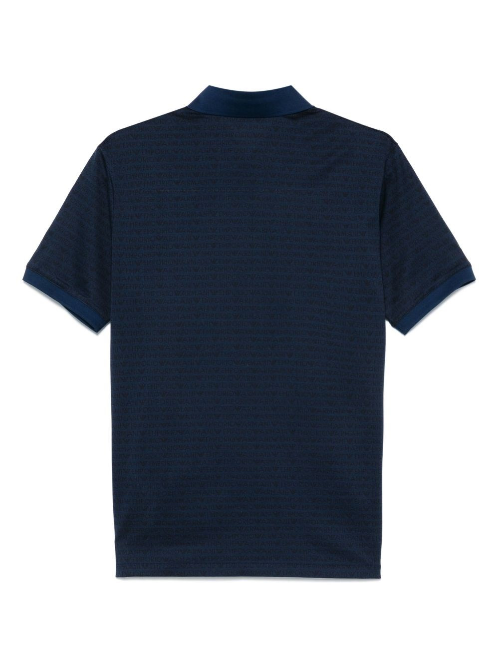 Allover logo cotton polo shirt - 2