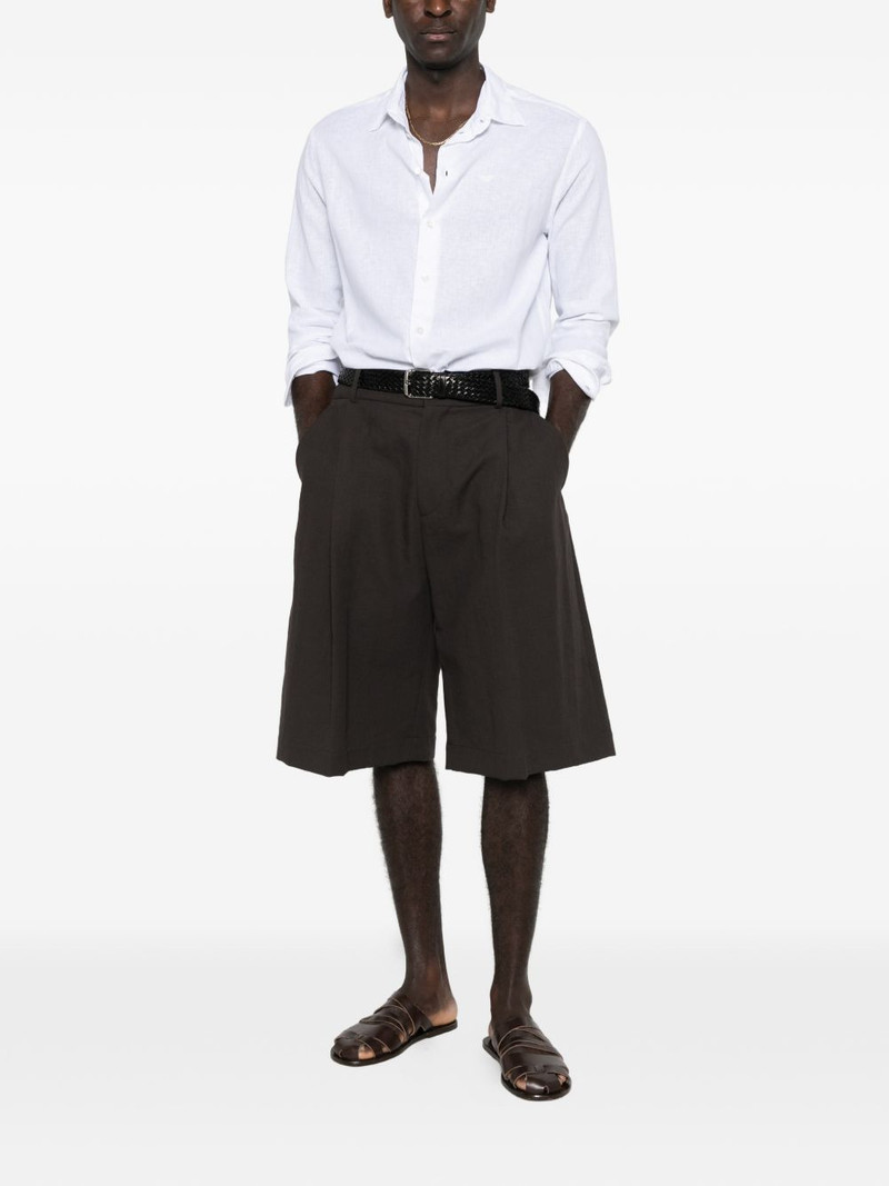 EMPORIO ARMANI button linen shirt outlook