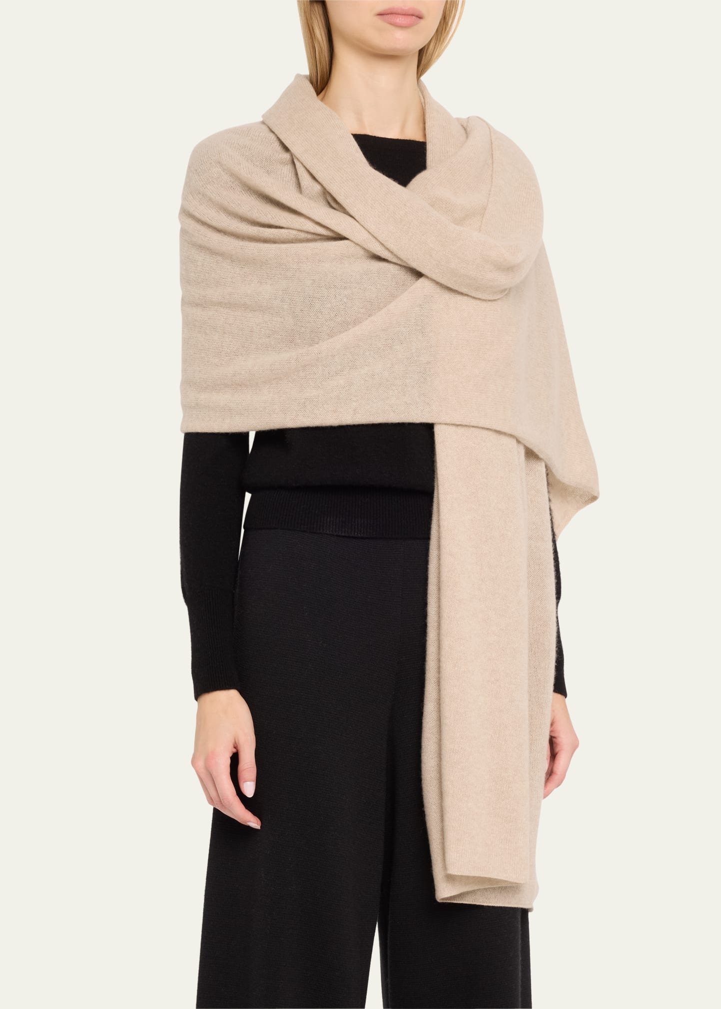 Solid Cashmere Scarf - 3