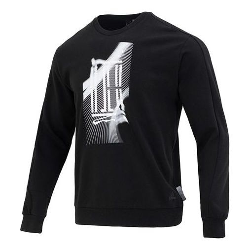 adidas Martial Arts Series Pattern Printing Sweatshirt Men's Black IA8183 - 1