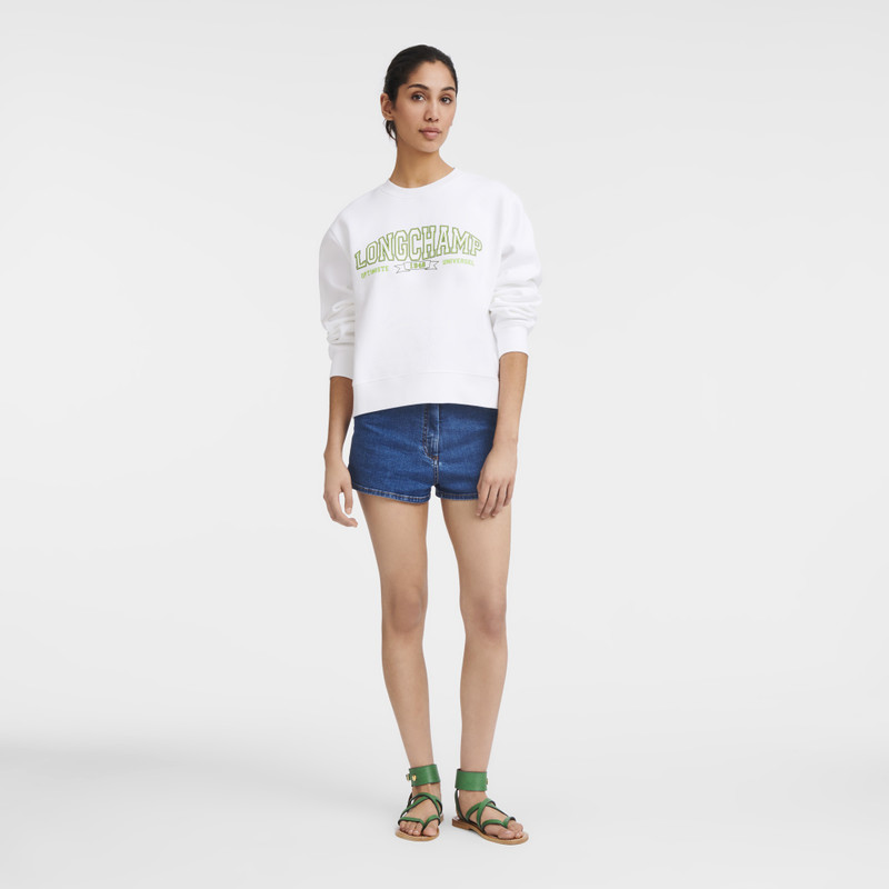 Longchamp Sweatshirt White - Jersey outlook