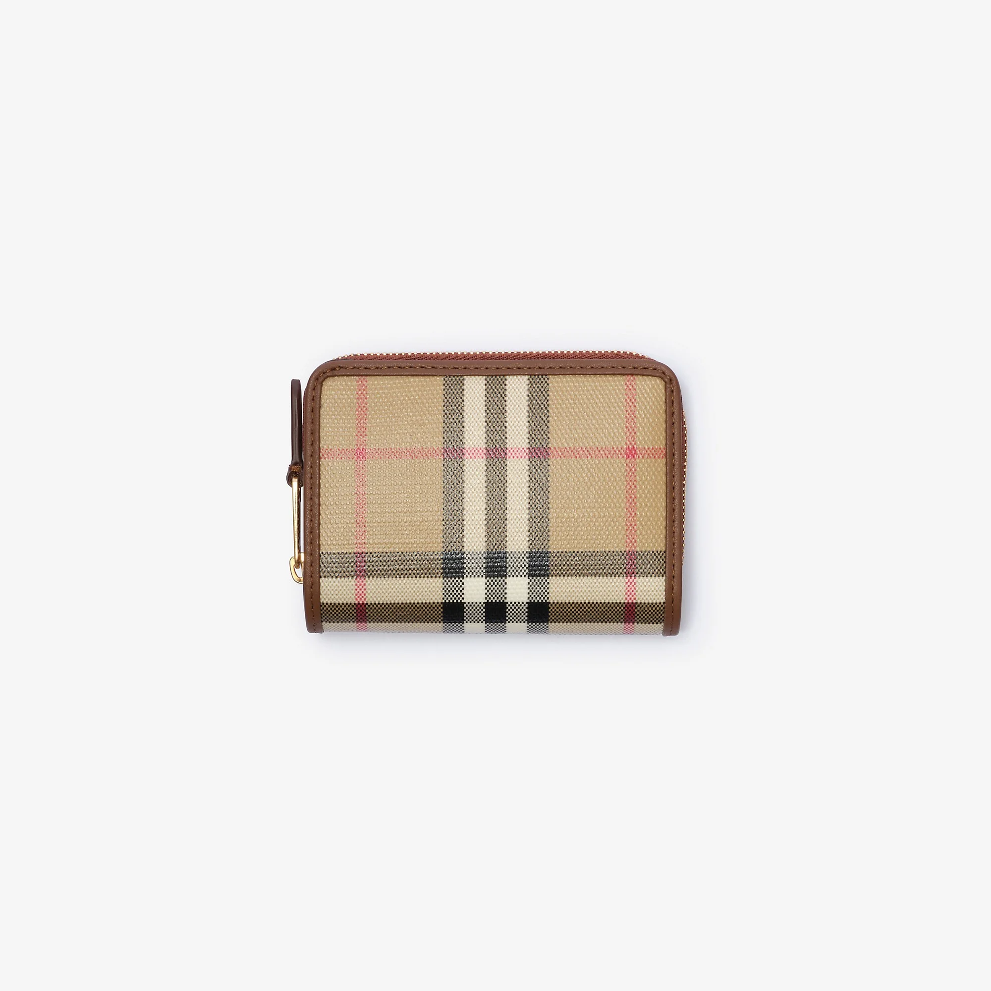 Small Check Zip Wallet - 1
