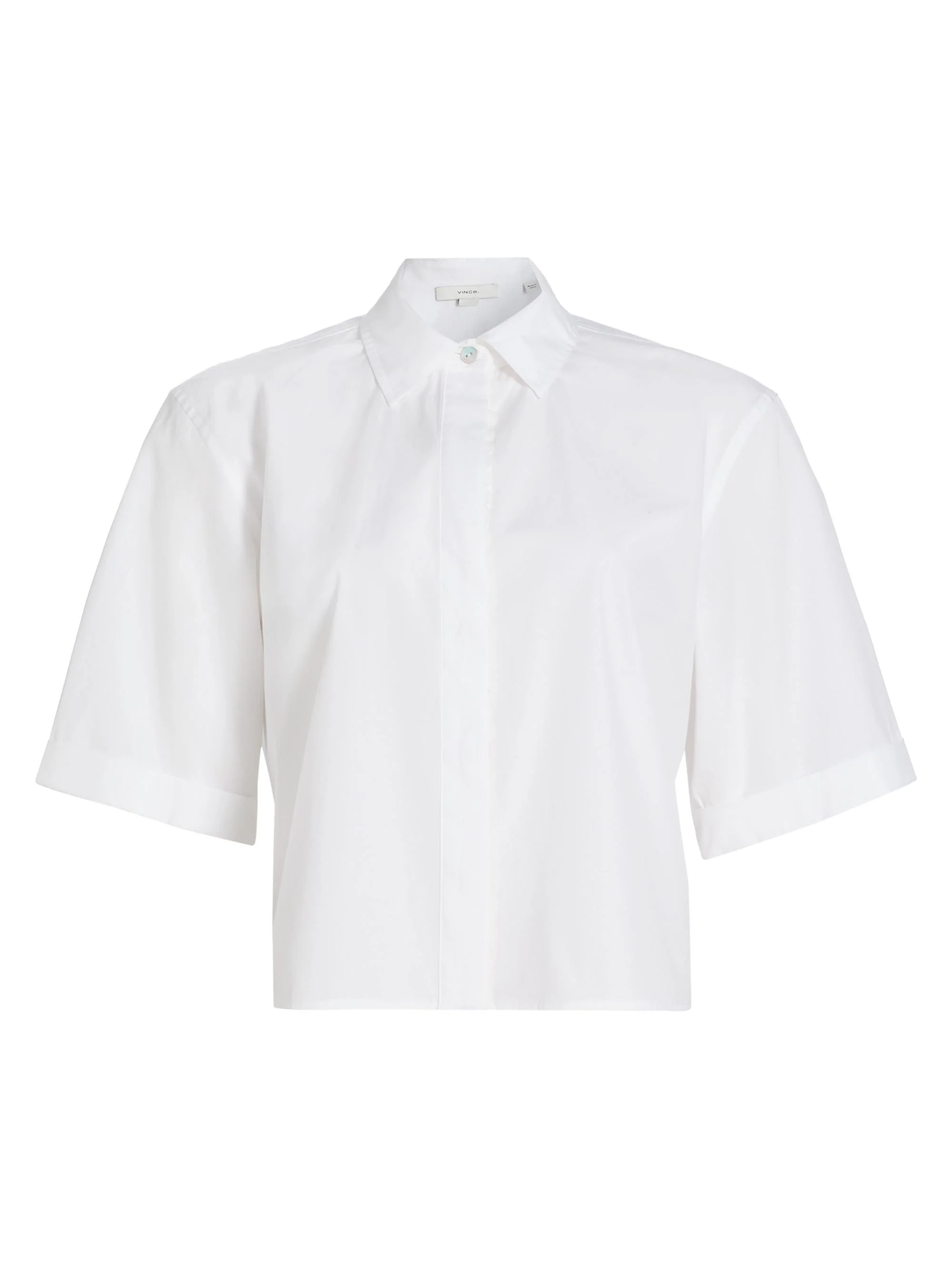Women's Poplin Boxy Shirt - Optic White - 1