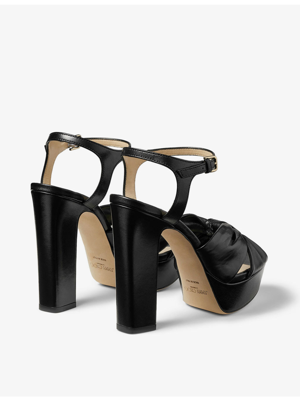 Heloise 120 bow-embellished leather platform-heeled sandals - 4