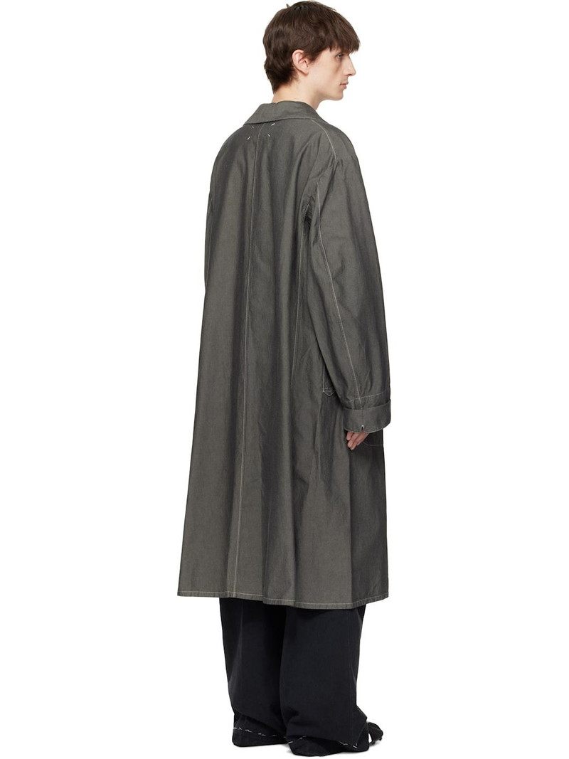 Gray Cotton Canvas Coat 3