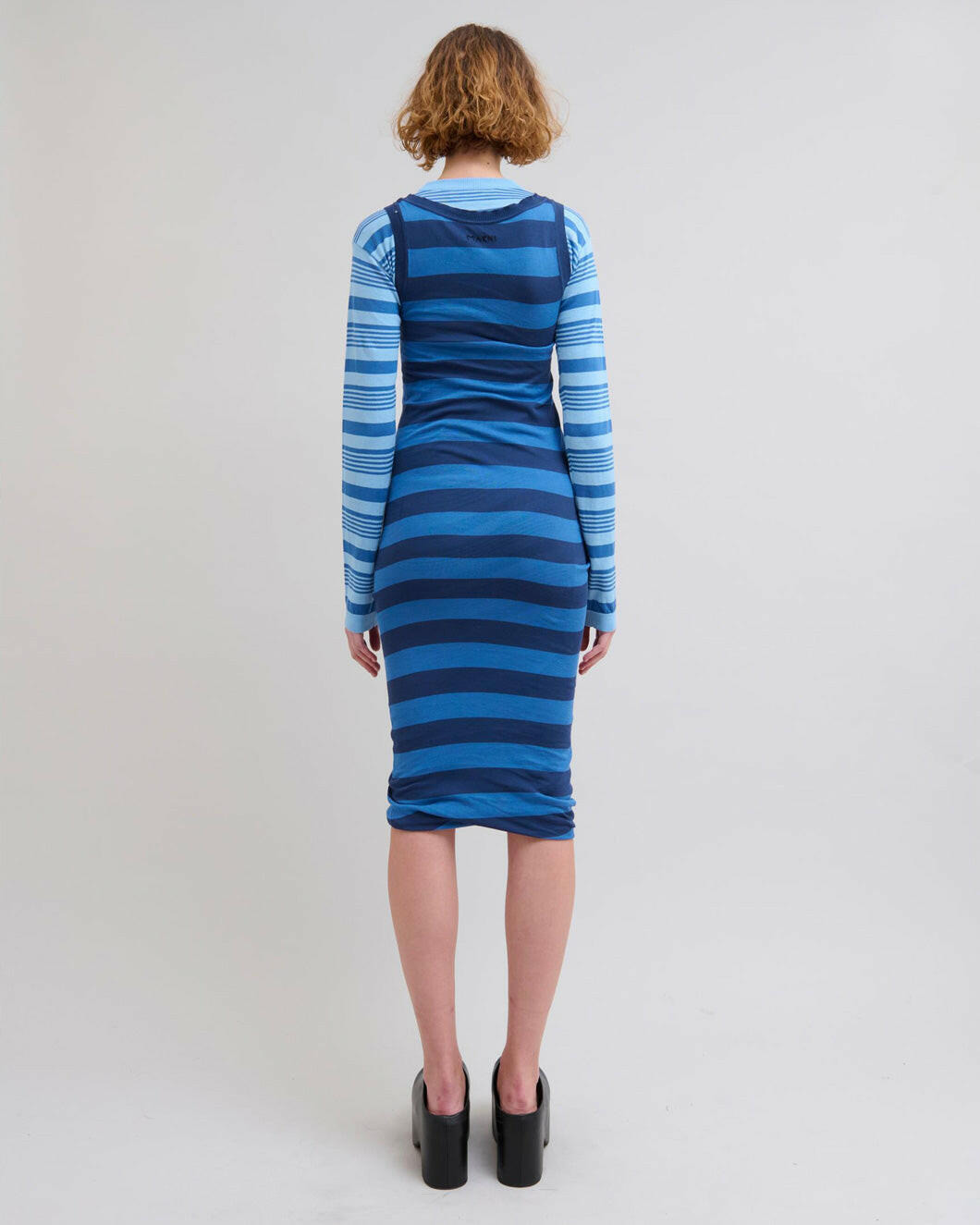 STRIPED OVERLAP DRESS - 3
