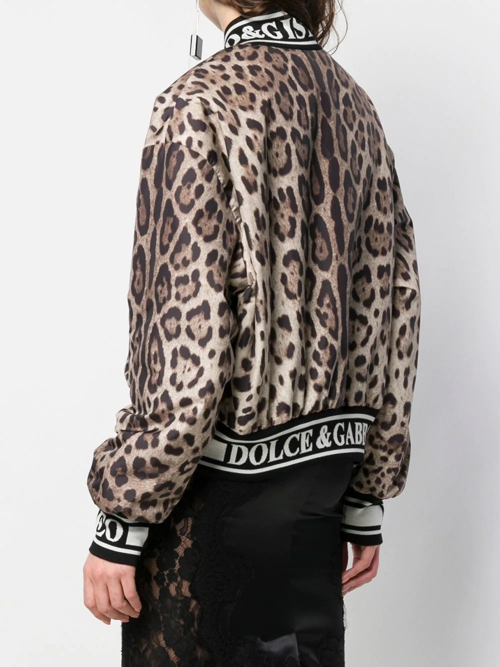 leopard print bomber jacket - 4