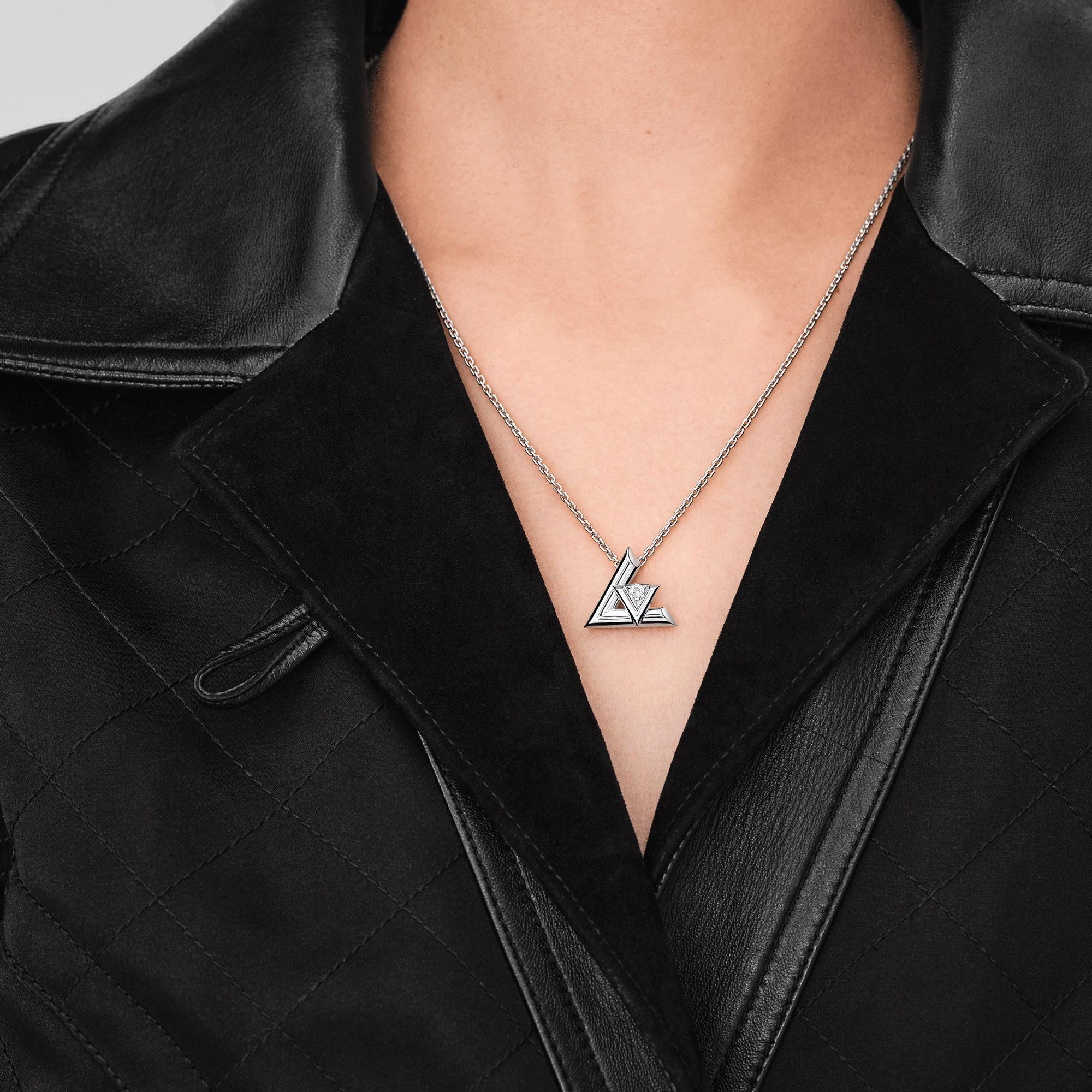 LV Volt One Large Pendant, White Gold And Diamond - 2