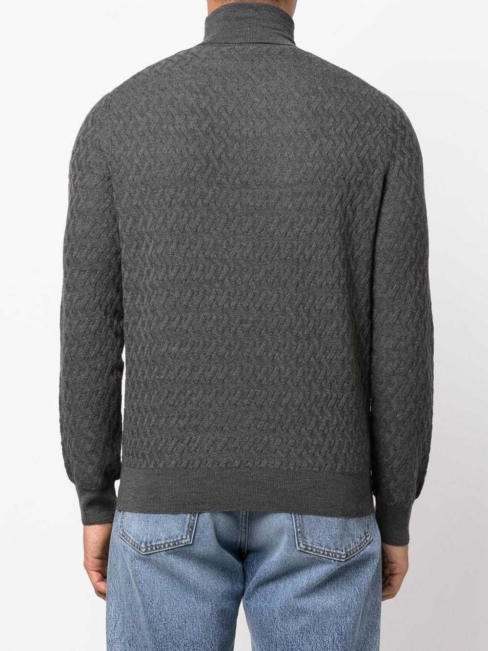 roll-neck knit jumper - 4