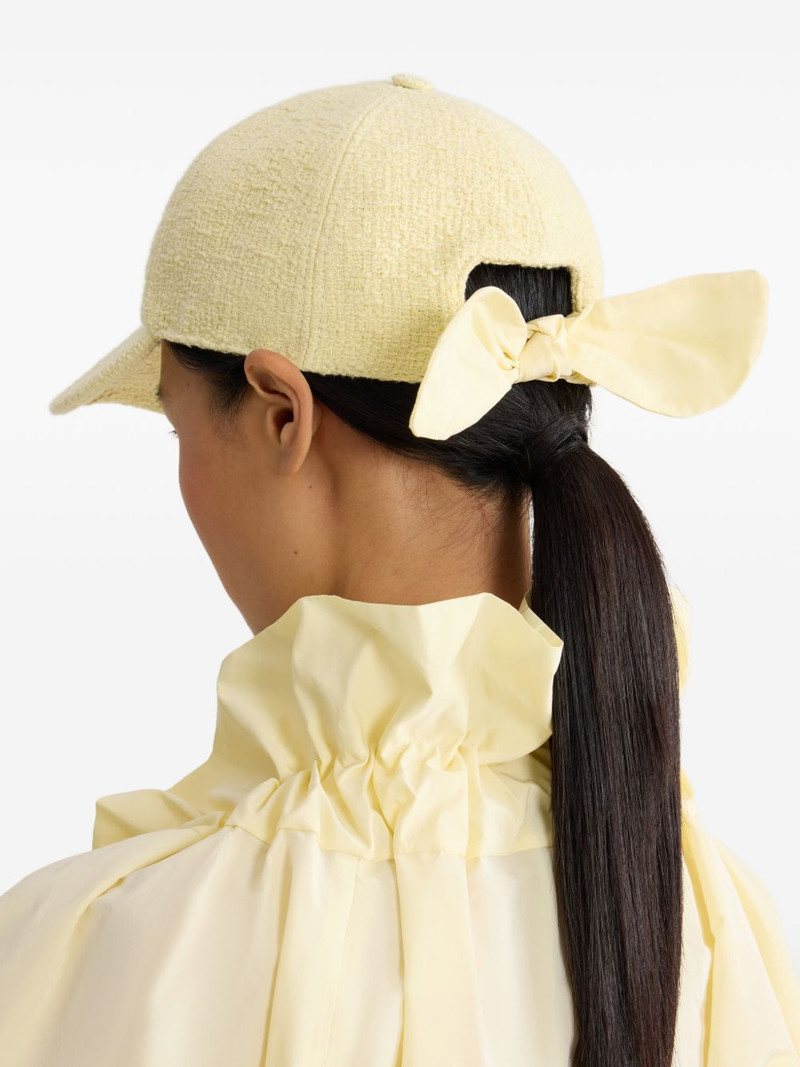 PATOU logo-embroidered bow-detail cap outlook