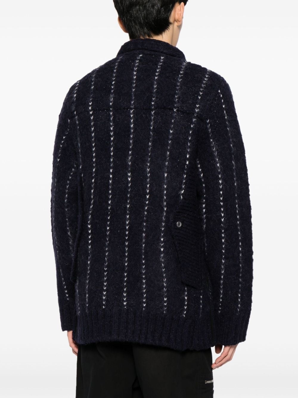 striped bouclÃ© shirt jacket - 4