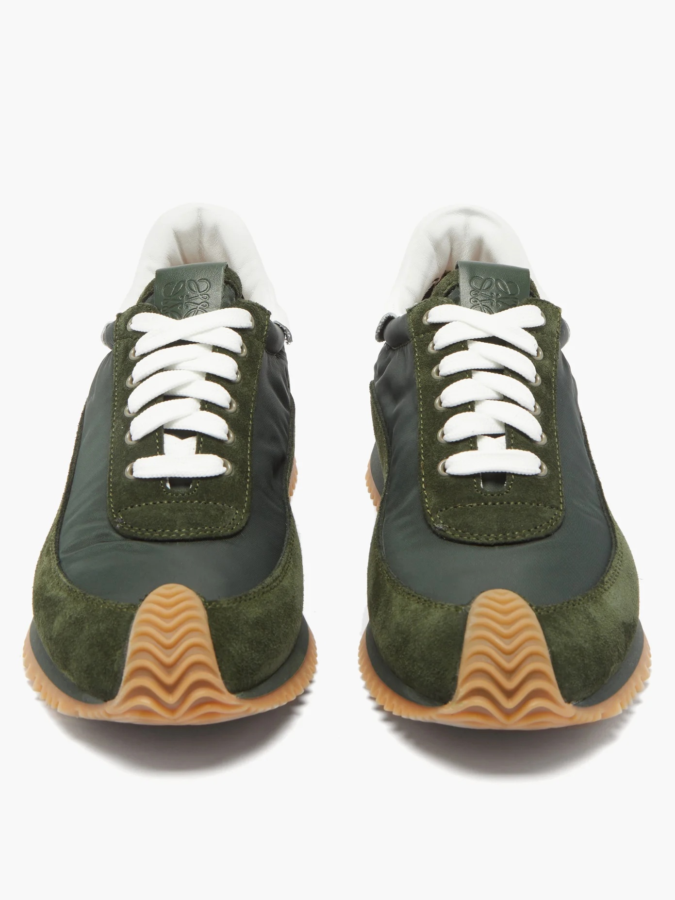 Dune Anagram-debossed shell and suede trainers - 5