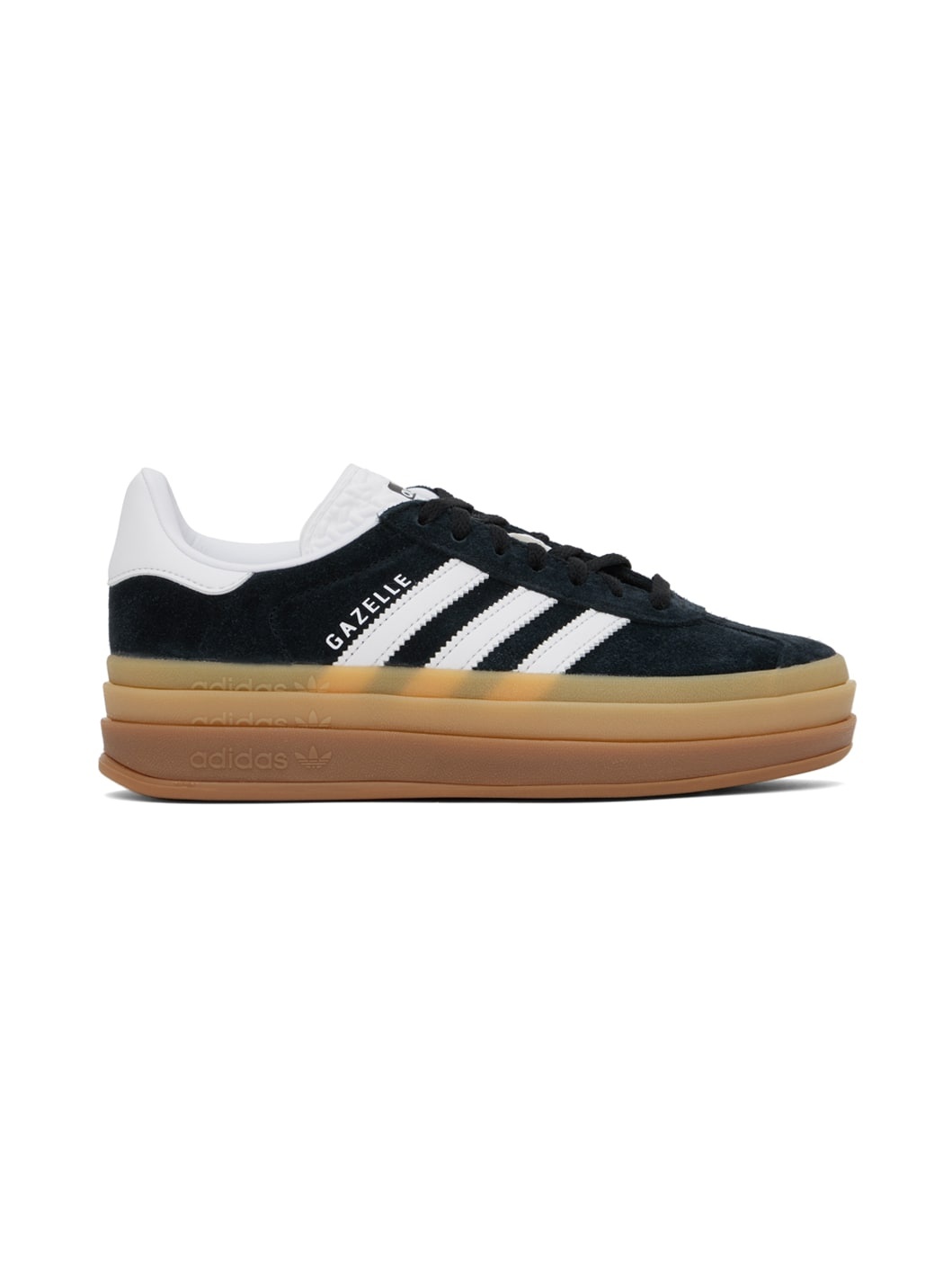 Black & White Gazelle Bold Sneakers - 1