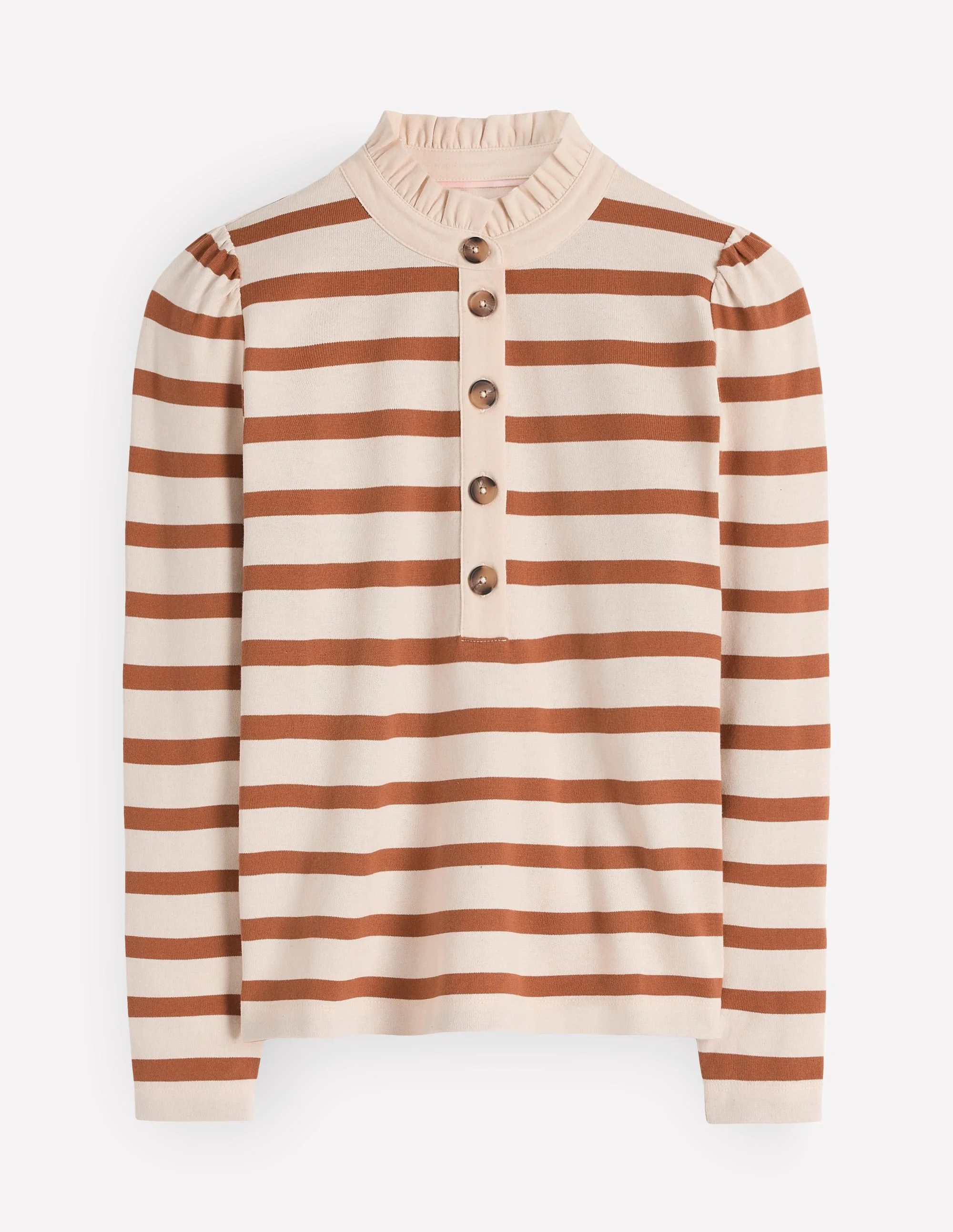 Ruffle Collar Mariner-Ivory and Argon Oil Stripe - 1