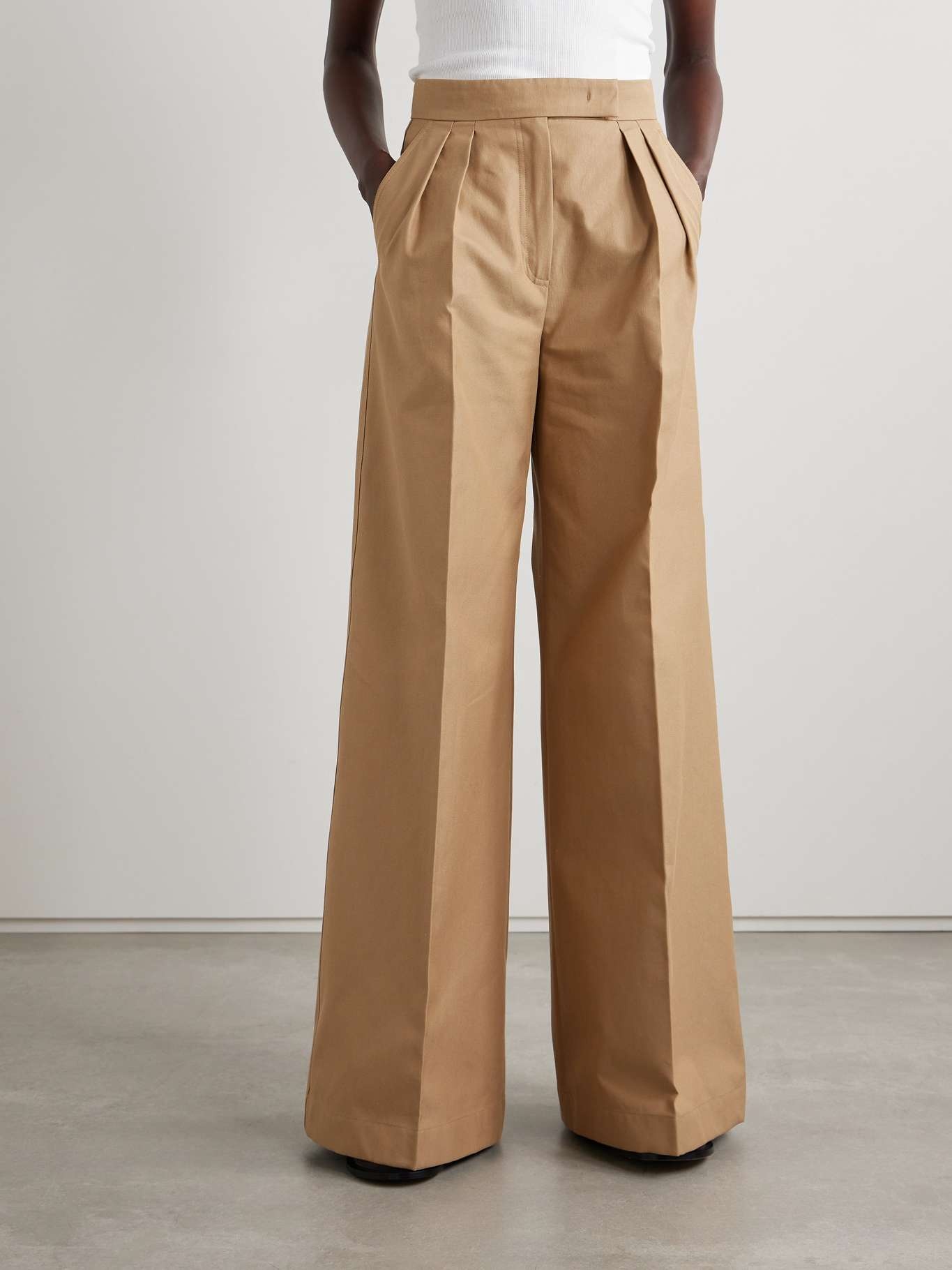Corte pleated cotton-canvas wide-leg pants - 3