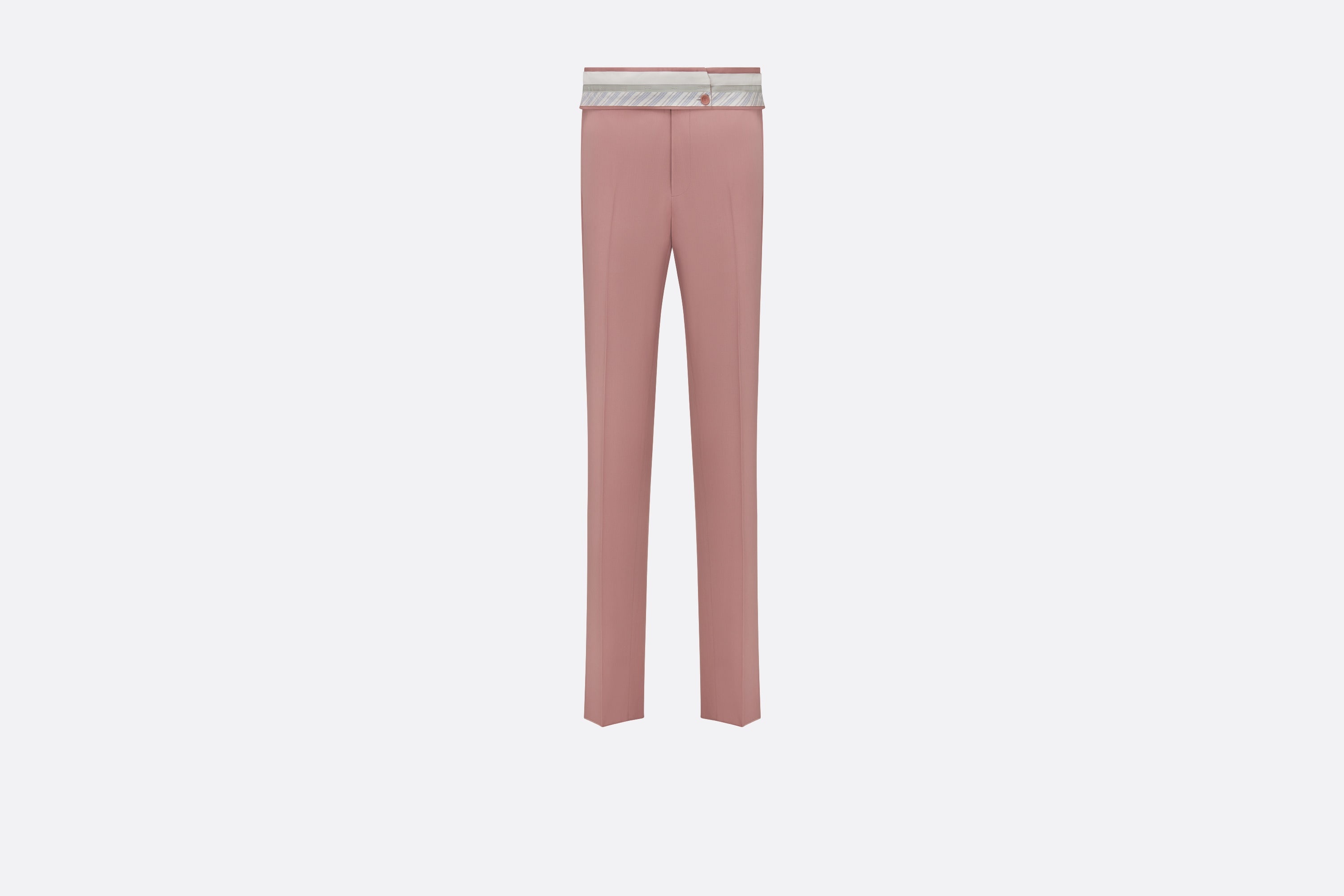 Pants with Turned-Down Waistband - 1