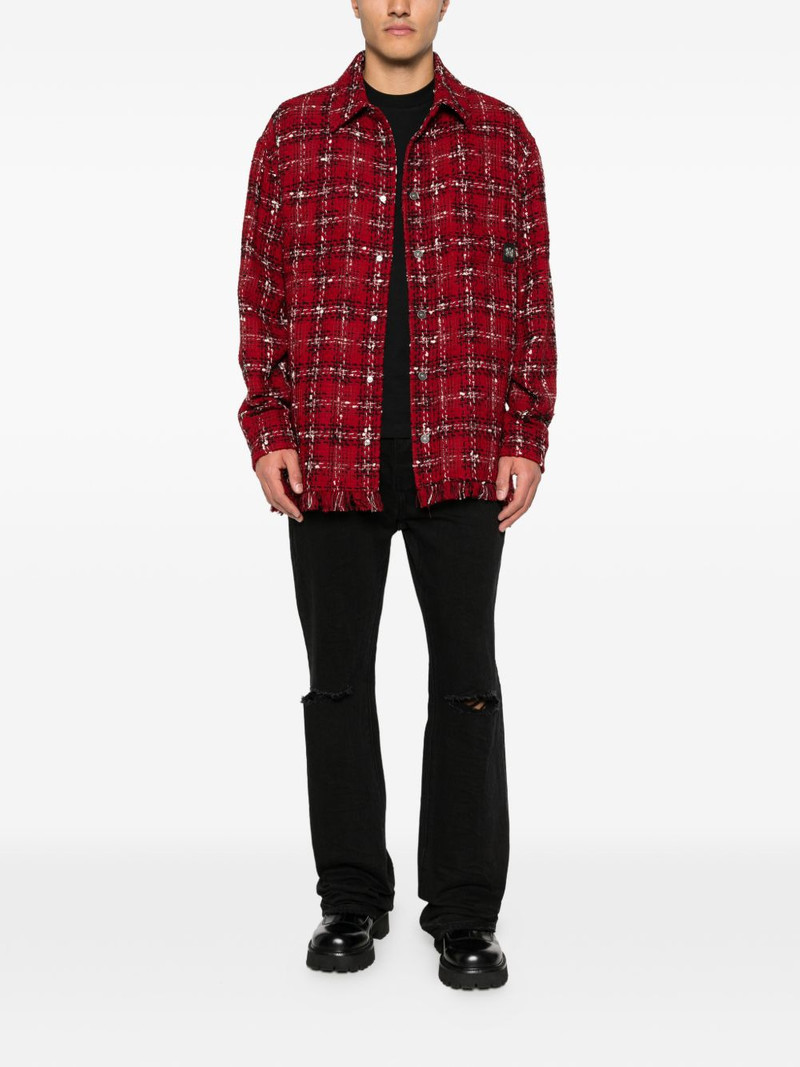 AMIRI frayed checked shirt outlook