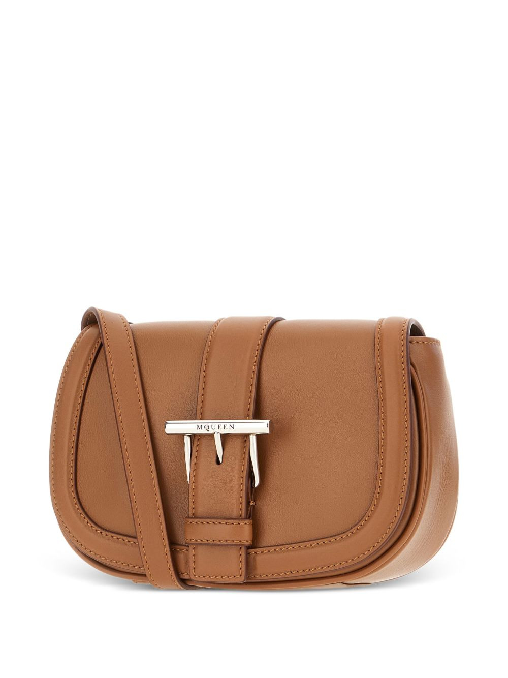 buckle-detail leather mini bag - 3