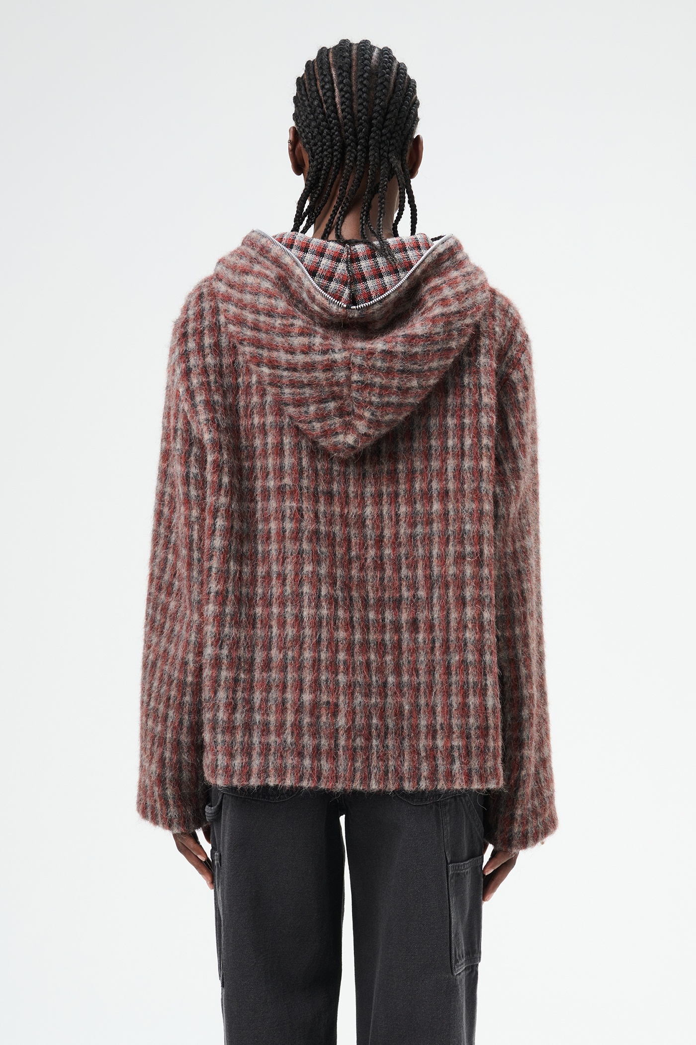 Full Zip Hood Boston Check - 6