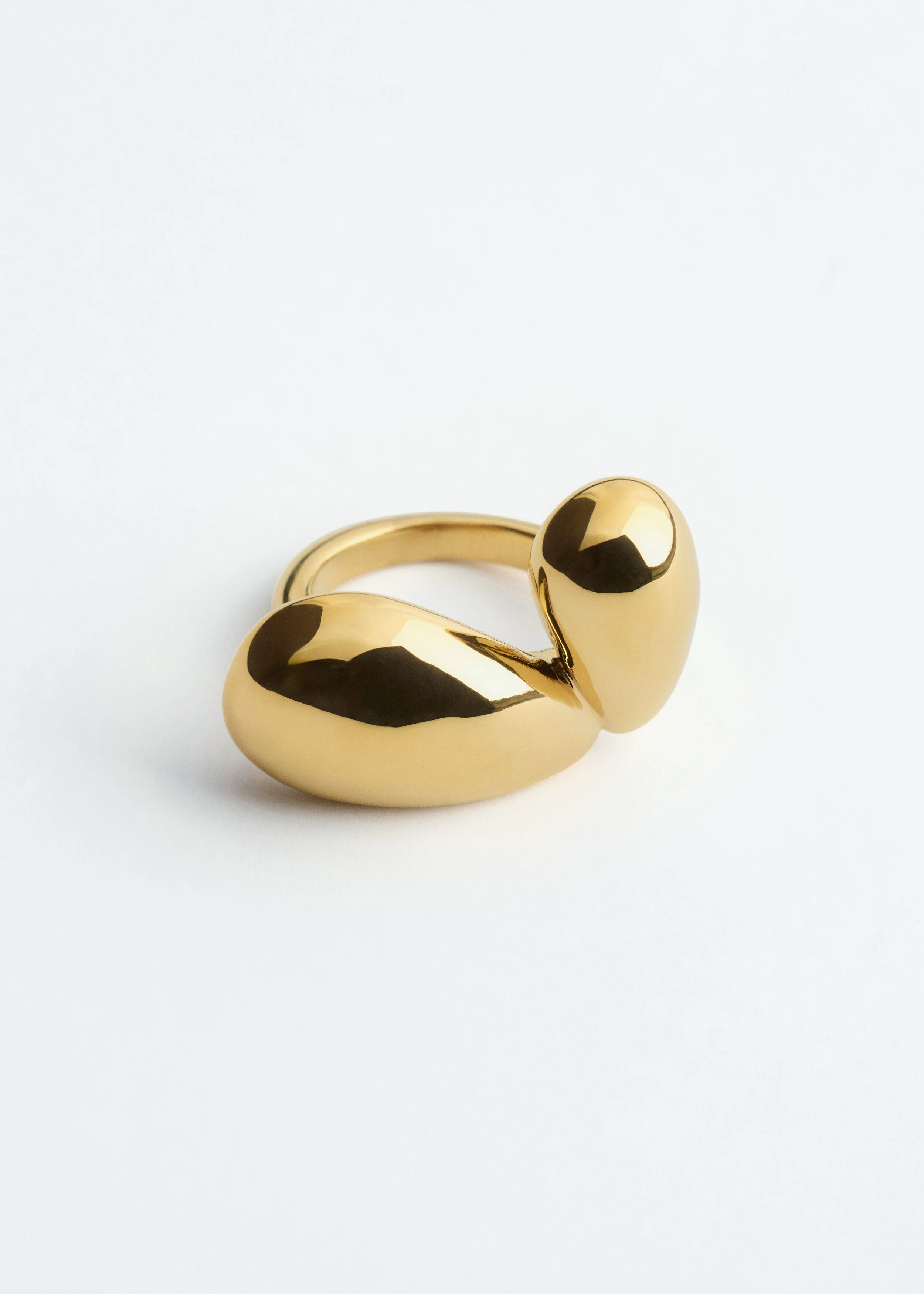 Sculptural Brass Ring - 1