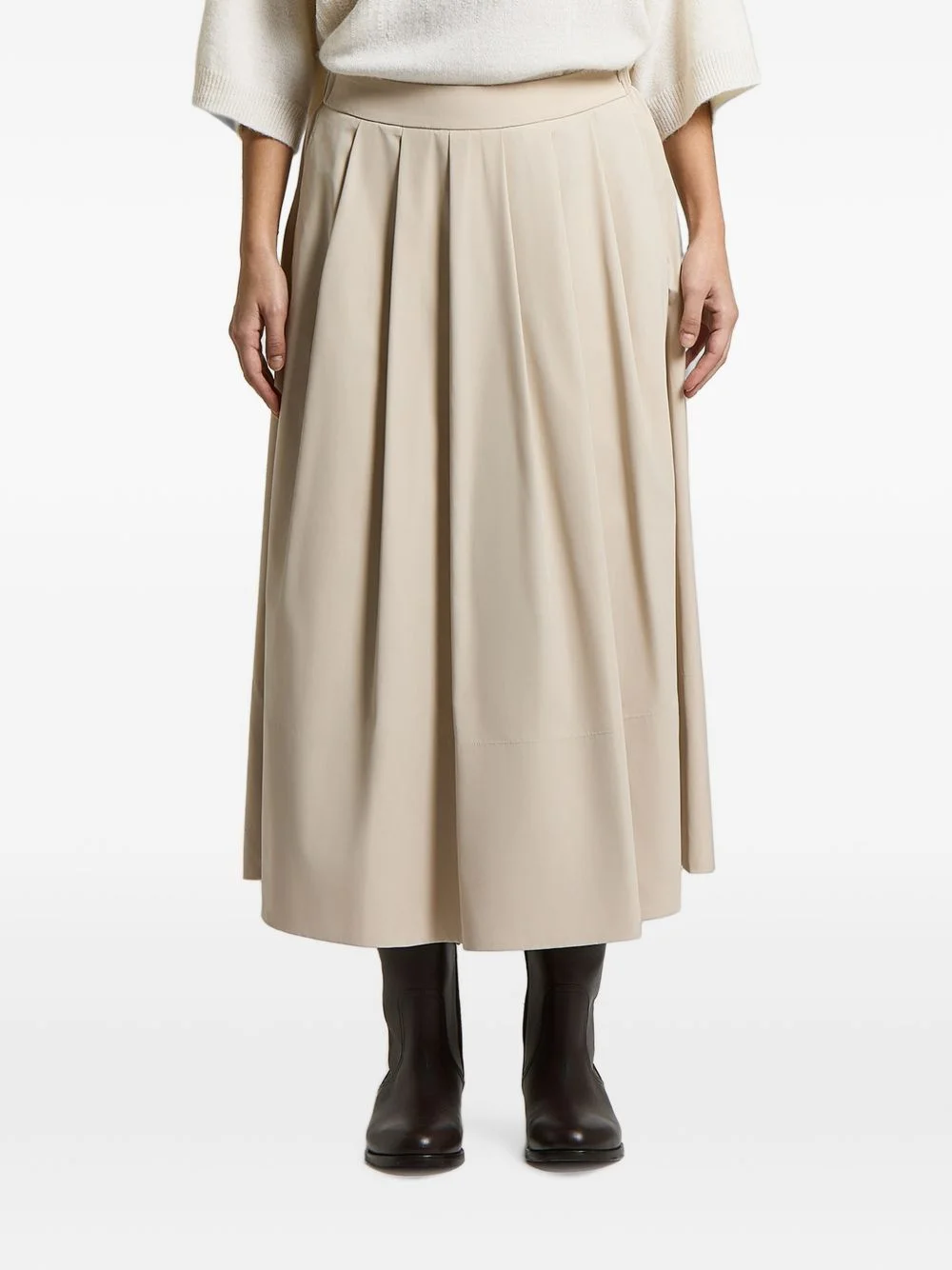pleated midi skirt - 1